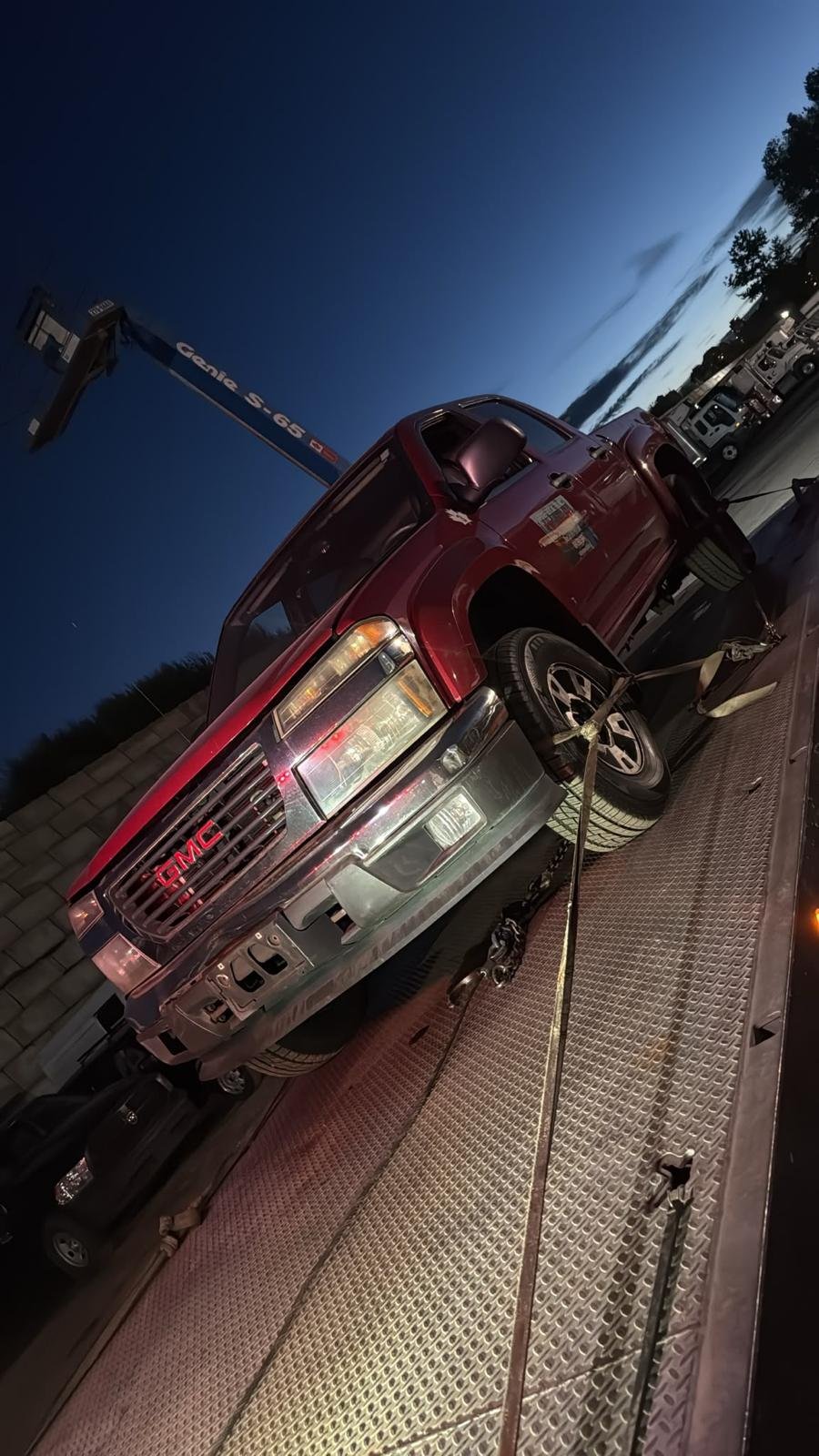 Junk car removal in Cloverdale, Surrey — old vehicle being towed away for cash